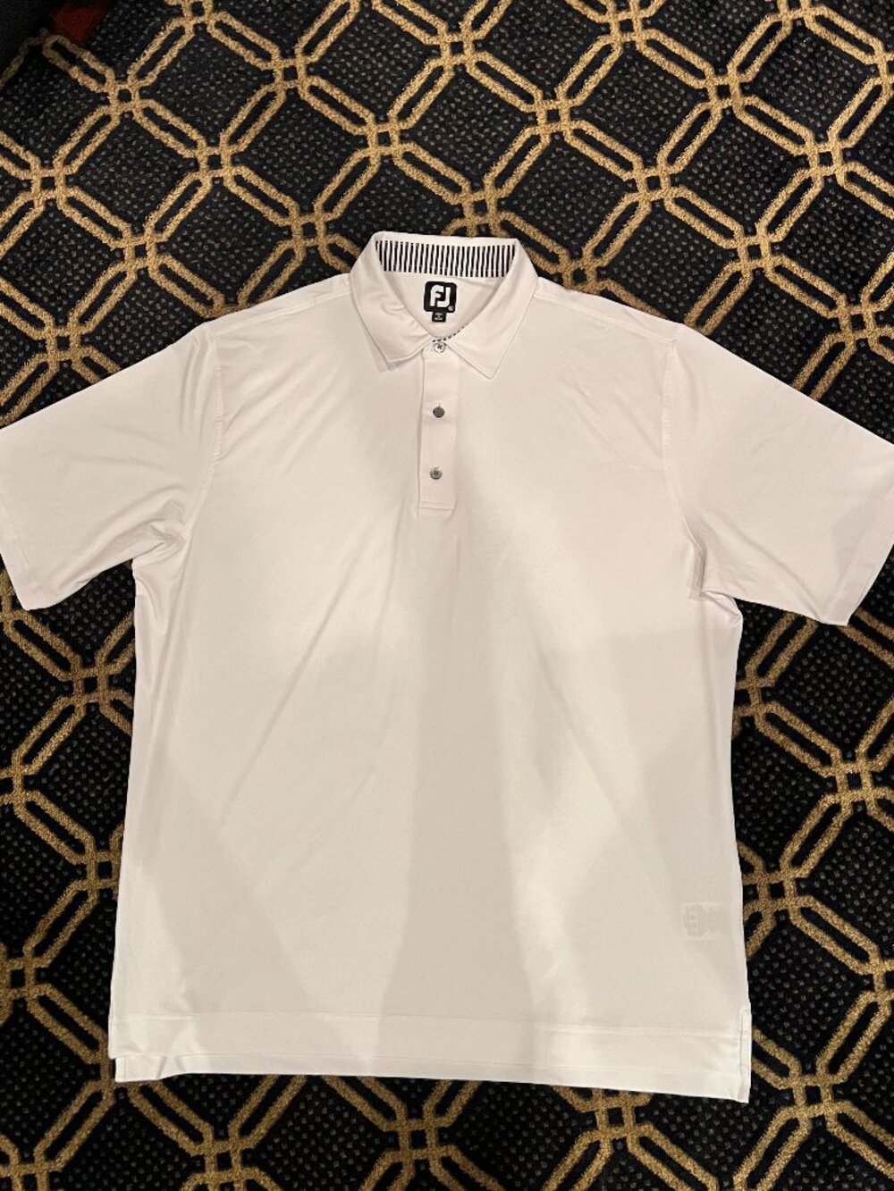 FootJoy FJ Men’s XXL White Stretch Performance Golf Polo Shirt